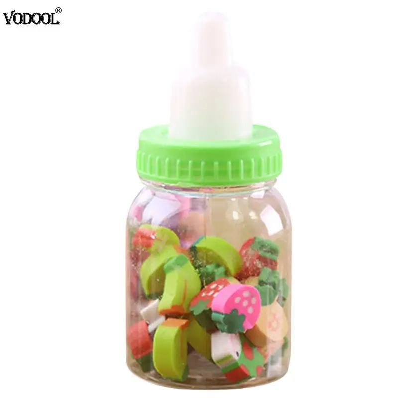 Fruit 12-18 шт. Kawaii Мини-карандаш, Ластики для фруктов, бутылка, резиновый ластик для детей, студентов, товар, подарки, канцелярские принадлежности, школьные принадлежности - Цвет: Fruit