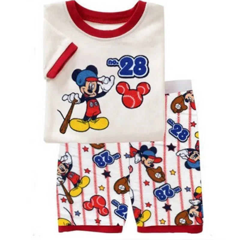 Детская одежда с Микки Маусом детская лето 2019 короткими рукавами для мальчиков