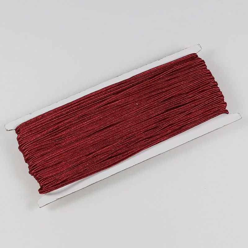 wine red 34 ярда(31 м)/лот 3 мм китайский шнур из нейлона разных цветов, Змеиный живот, шнуры для изготовления ювелирных изделий своими руками - Цвет: wine red