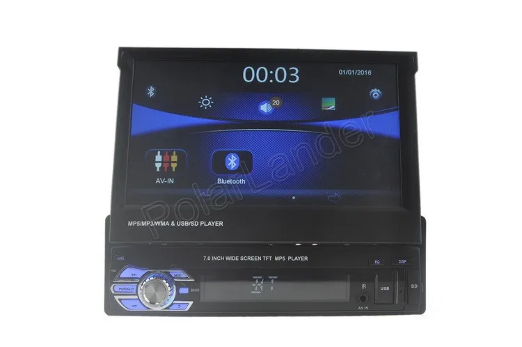 Автомагнитола MP5 MP4 плеер 7 ''дюймовый 1 DIN HD сенсорный экран стерео FM/USB/TF/AUX Зеркало Ссылка Авторадио вход радио кассетный плеер