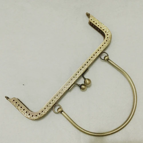 18 см винтажный Бронзовый Серебряный цвет Женский кошелек сделай сам рамка knurling