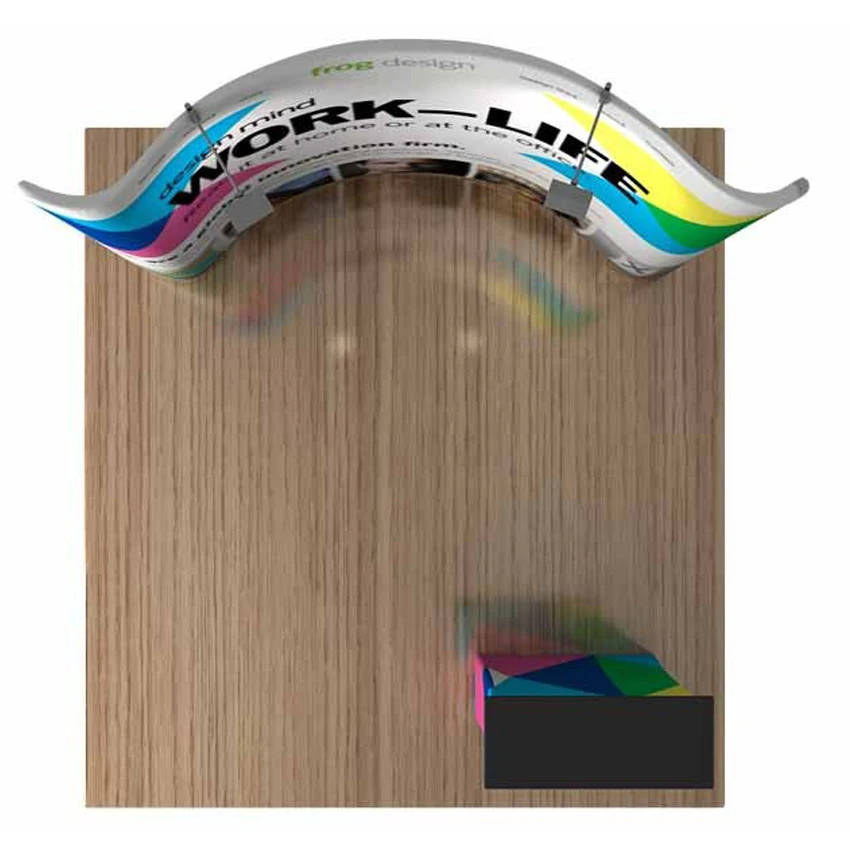 Портативная изогнутая Натяжная ткань 10 футов система выставки выдвижная баннер