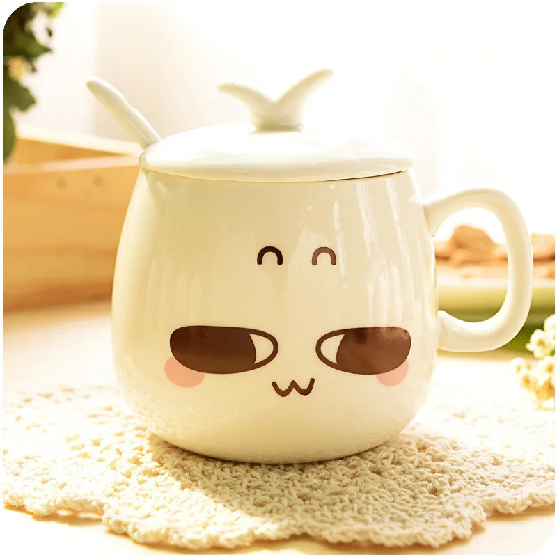 Креативные милые керамические кофейные кружки чашки и для молока чая кавайные