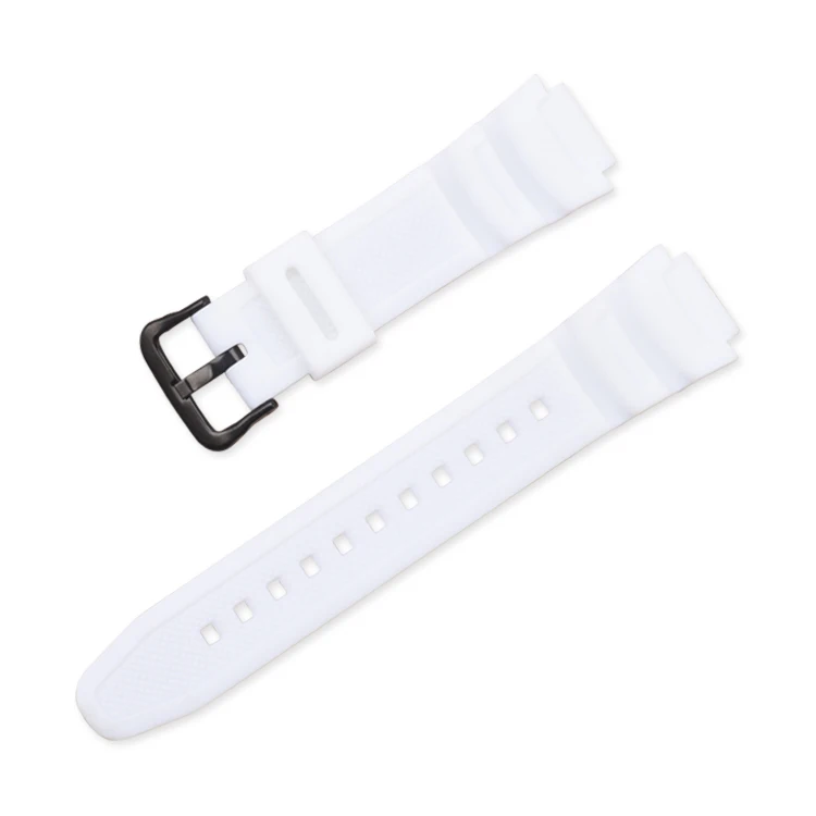white2black buckle Для часов casio ремешок для часов силиконовые резинки casio AE-1200 W-S200H заменить электронные наручные часы спортивные ремешки для часов - Цвет: white2black buckle