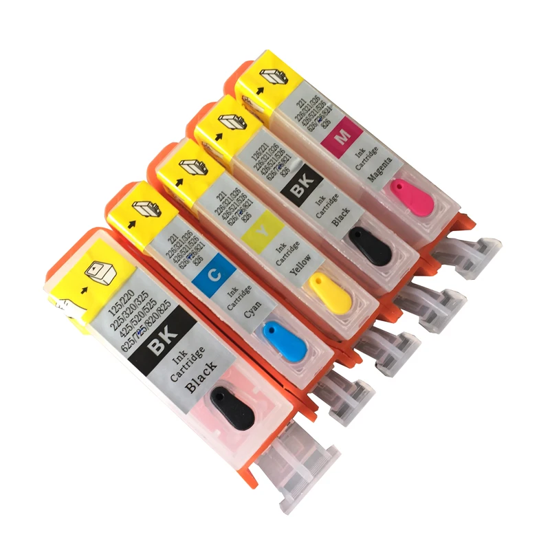 

5pcs BCI-320 BLI-321 BCI 320 Refillable ink cartridges for Canon MP540 MP620 MP630 MX860 MX870 printer cartridge with ARC chips