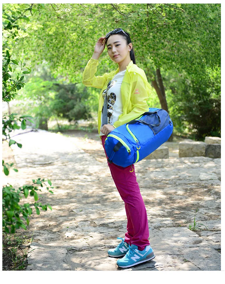 Sports Backpack TANLUHU 632 Nylon Foldable Gym Shoulder Bag Outdoor Climbing Hiking Cylinder Package