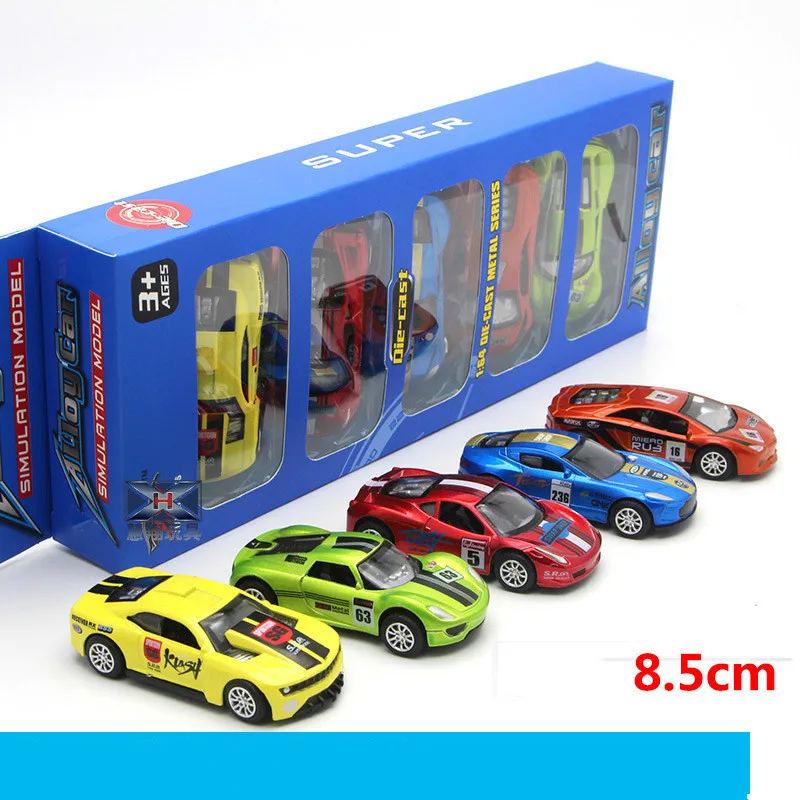 5 шт. 1: 64 детские игрушки модели спортивных автомобилей мини Карманный Автомобиль костюм авто полицейский гоночный автомобиль металлическая модель автомобиля Детские подарки для детей