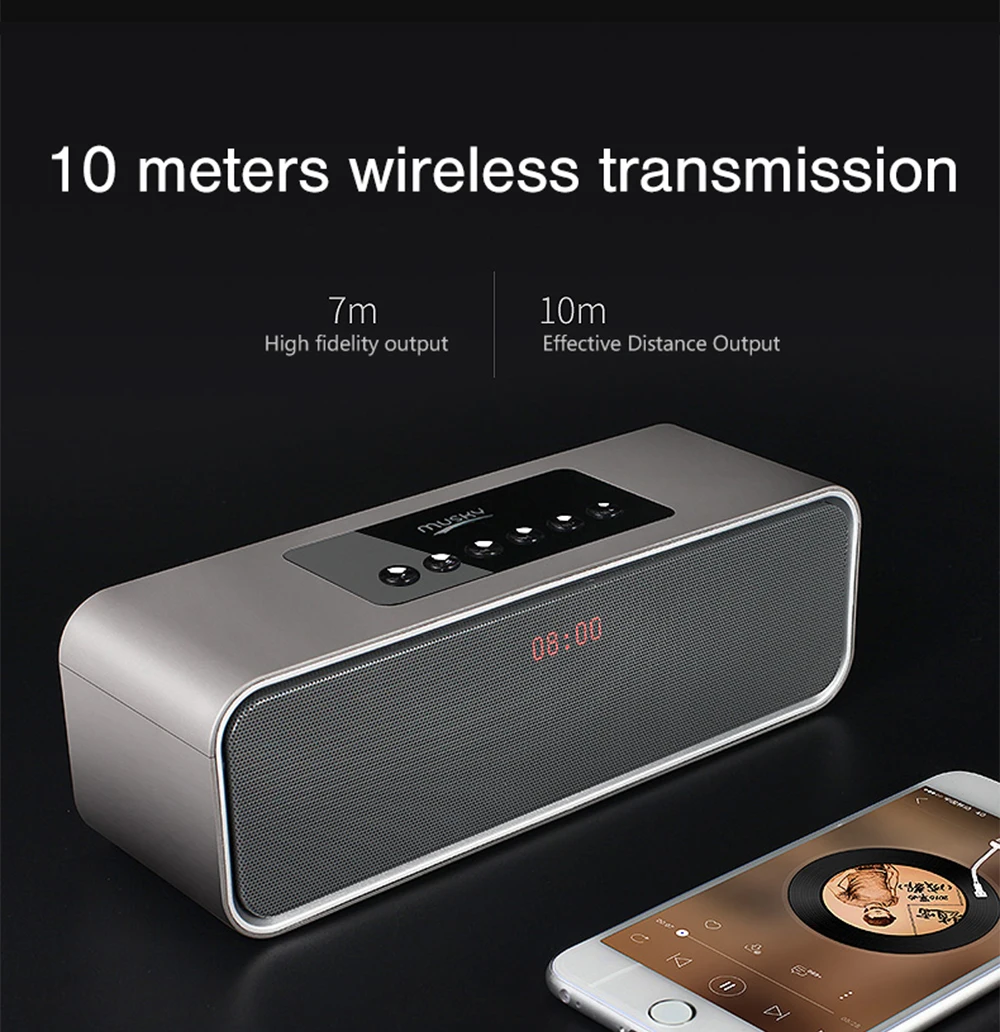DY22L беспроводной HIFI Bluetooth динамик портативный радио сабвуфер будильник звук 3D стерео музыка объемный поддержка TF AUX