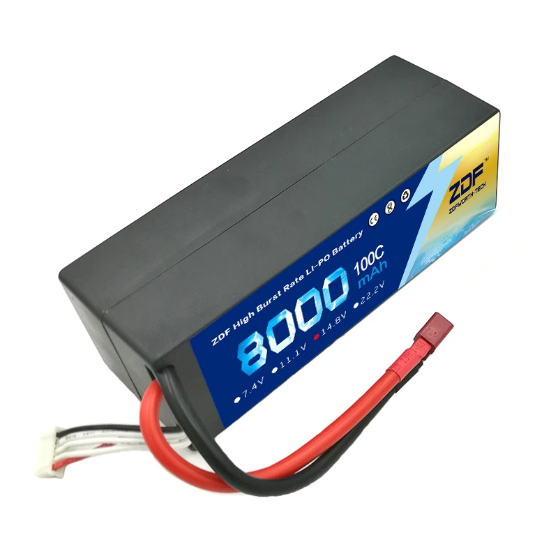 ZDF 4S Lipo литий полимерный аккумулятор 14 8 V 8000mAh 100C Burst 200C жесткий чехол AKKU для