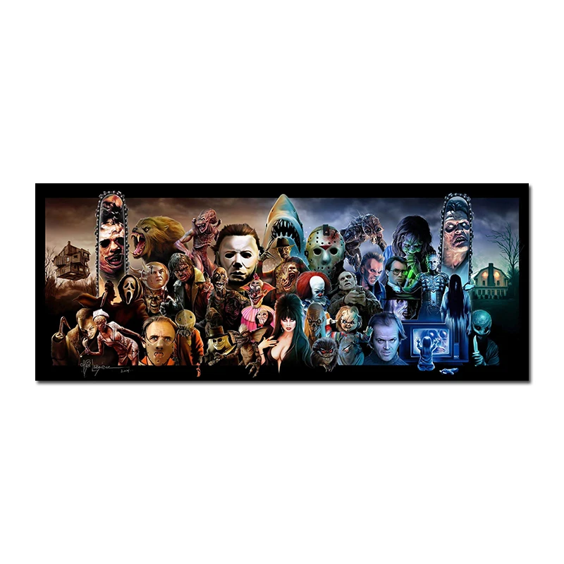 

Art Silk Or Canvas Print Expendables Of Horror Movie Poster 13x32 24x60 Inch For Room Decor Decoration-002