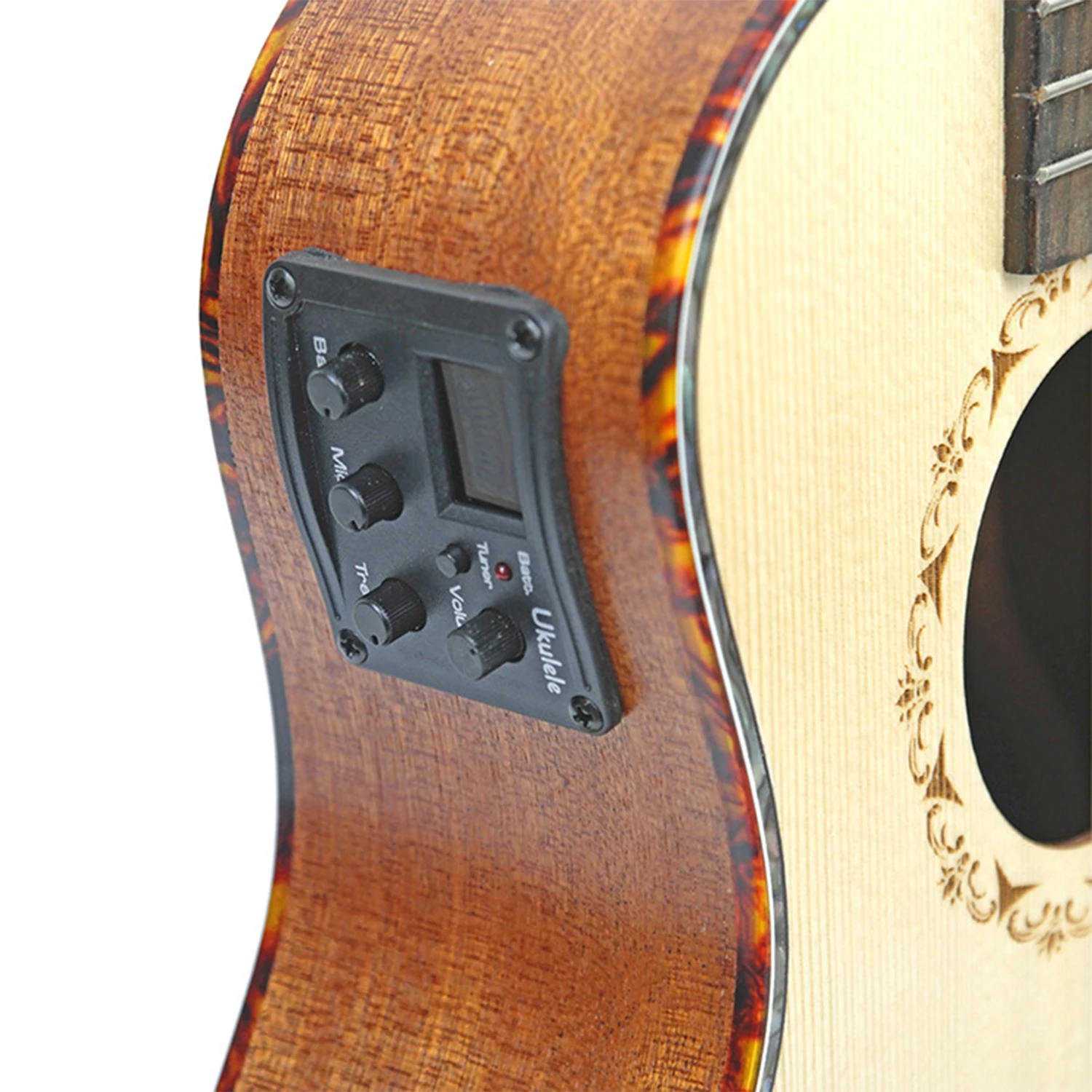 26 &quottenor Spruce твердая деревянная Гавайская гитара электрическая 4 струны мини