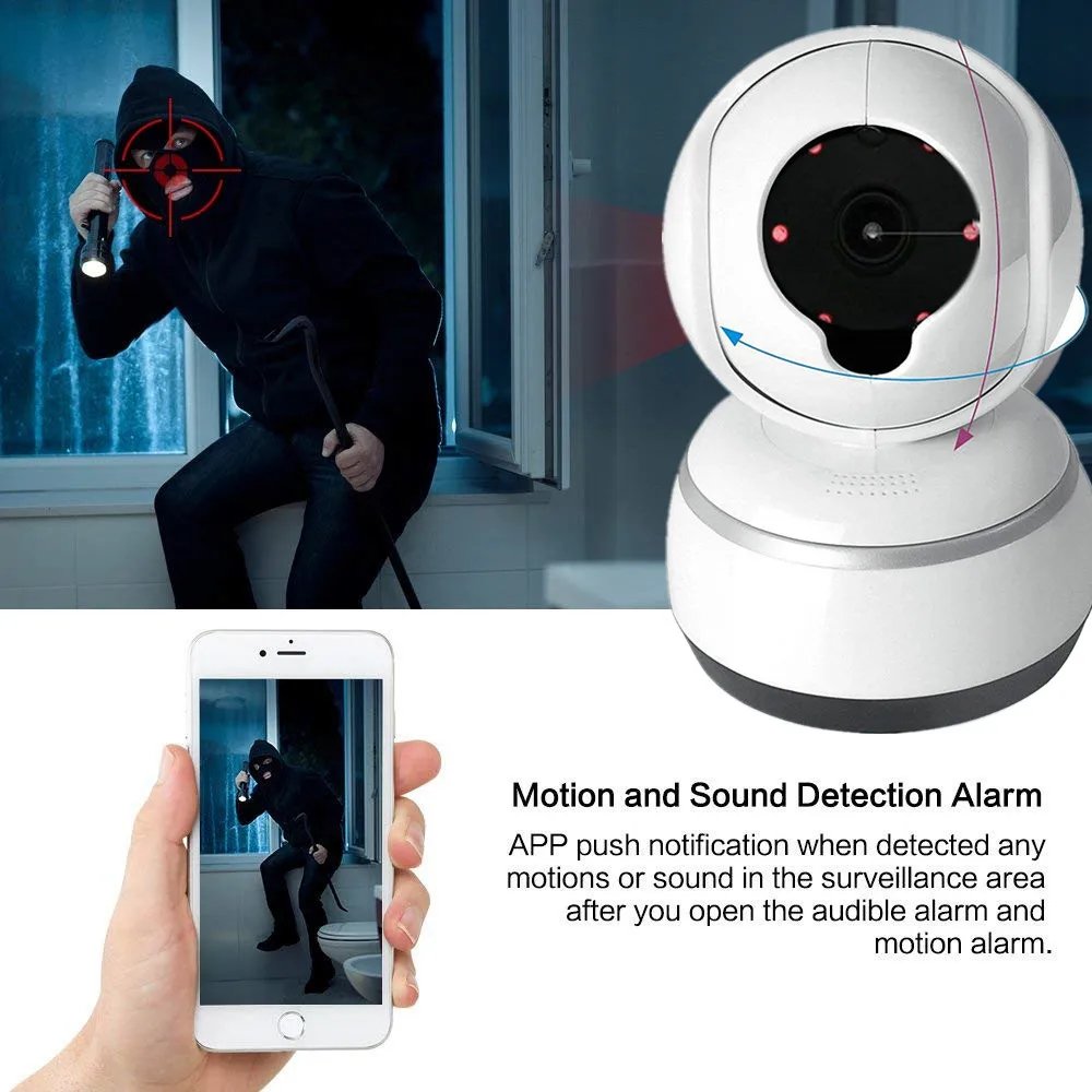 Ip-камера видеонаблюдения Wi-Fi ptz 720p hd sd-карта | Безопасность и защита