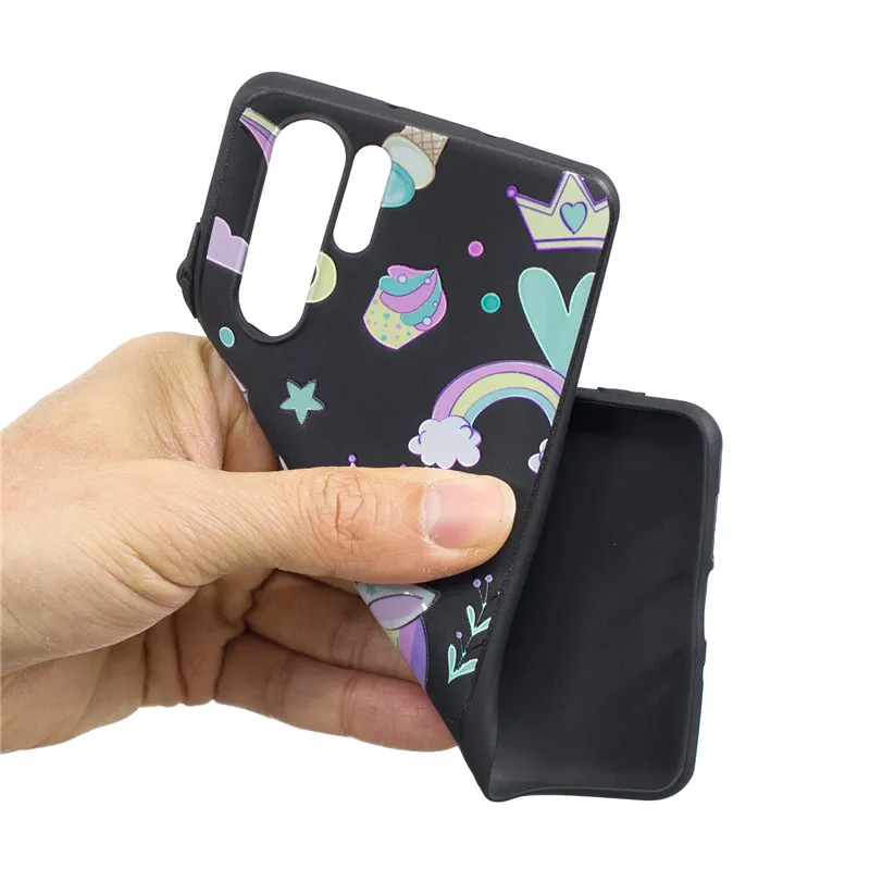 Милый мультфильм чехол для huawei P30 противоударный Роскошные Силиконовые 3D помощи