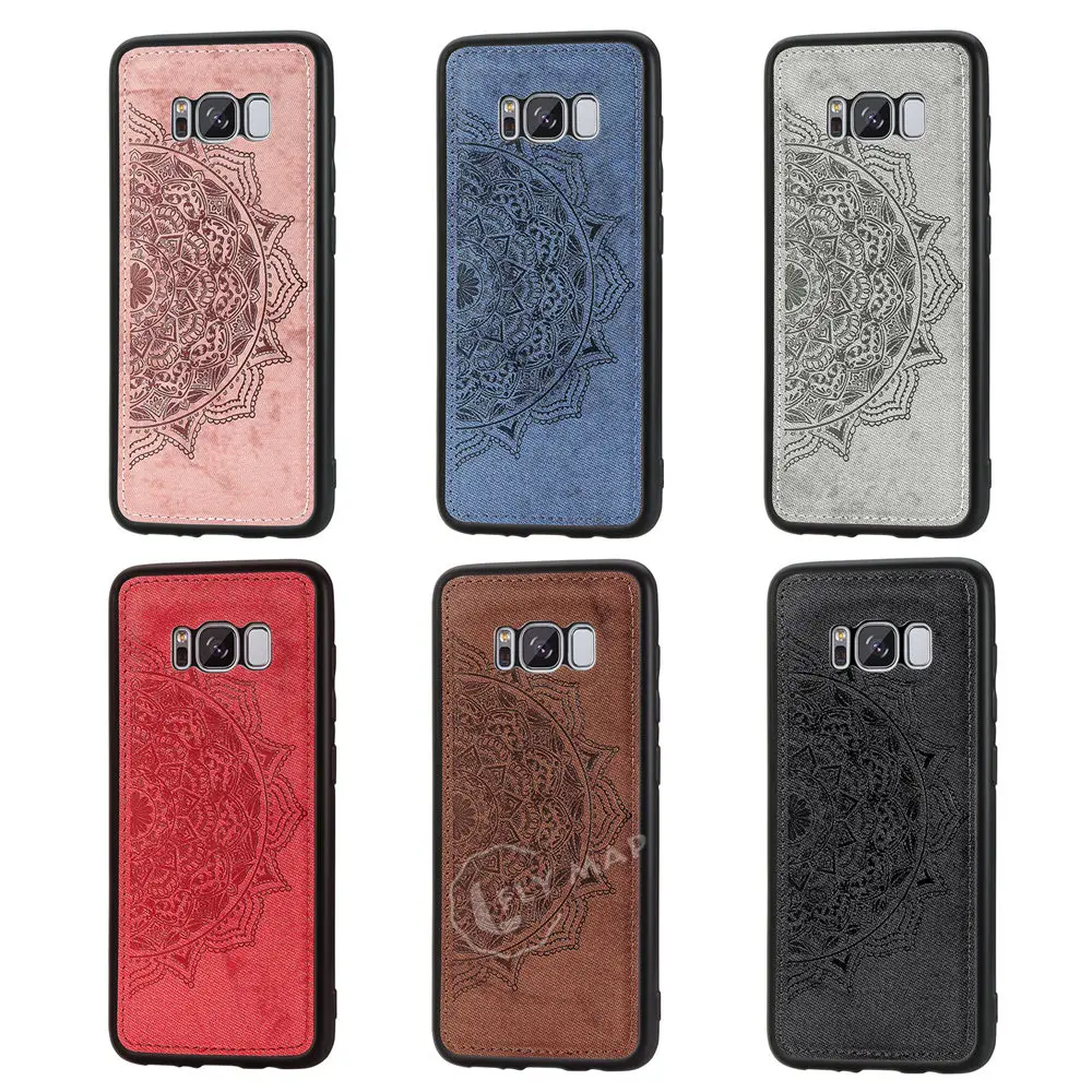 New Fabric Canvas Silicon Phone Case for Samsung Galaxy S8 Plus S8Plus S8+ G955F G955FD SM-G955FD Cloth Texture Protective Cover |