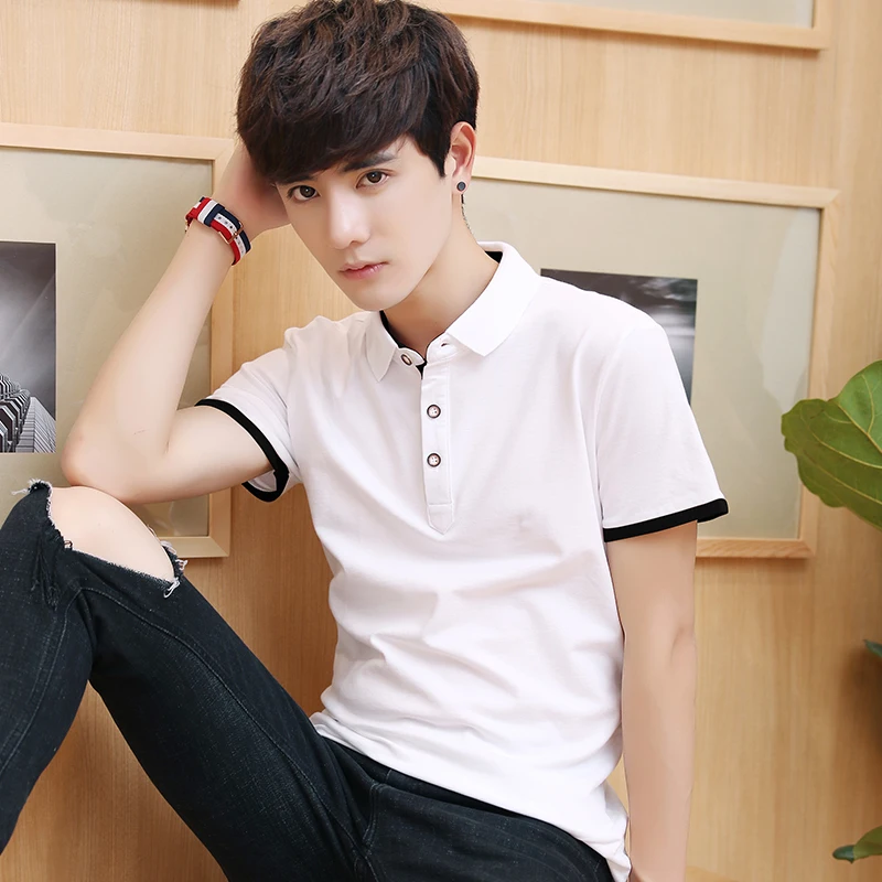

Camisa brasil 2018 men's shirts cotton polo shirt men wild short-sleeved shirt business simple polo