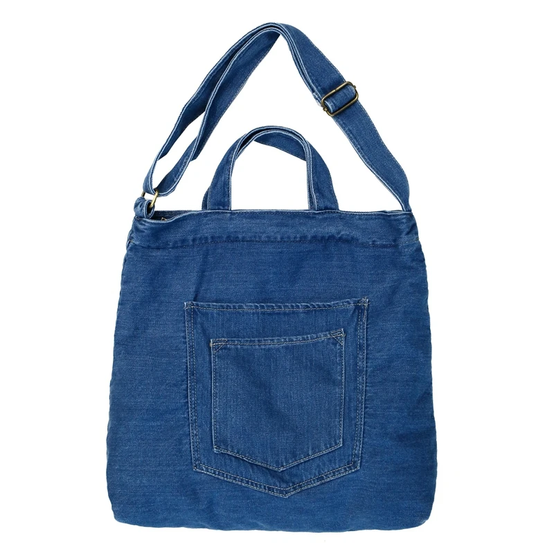 ANOVISHANA для женщин сумки Холщовая Сумка-почтальонка модные джинсовые Жан книги по