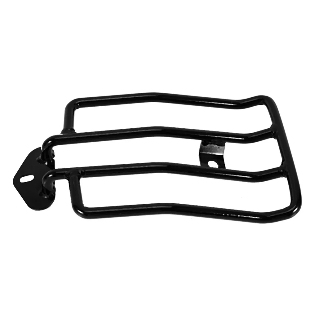 Багажная полка для мотоцикла стальная серебристая/черная Harley XL Sportsters 883 1200 2004