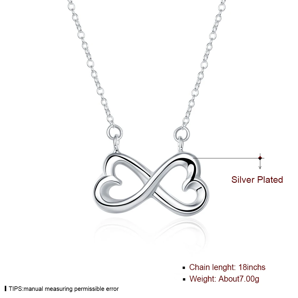 Оптовые посеребренные ожерелье и кулон модные ювелирные аксессуары простой бант