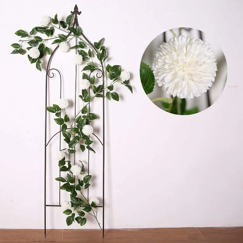 White CHENCHENG, 180 см, искусственная Цветочная лоза, помпон, для мам, Искусственный лист растений, гирлянда, Одуванчик, свадебная, настенная, украшение для дома - Цвет: White