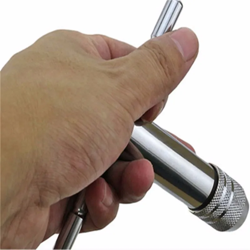 Drillpro Т-образная ручка Трещоточный ключ с 5 шт. M3-M8 прочный 3-8 мм машинный винт Резьба Метрическая вилка кран машинист инструмент