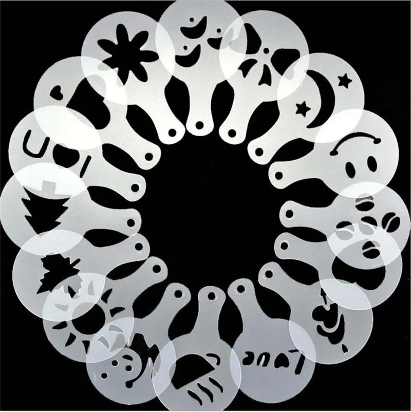 Трафаретный фильтр для кофе 16 шт. трафаретная форма капучино | Дом и сад