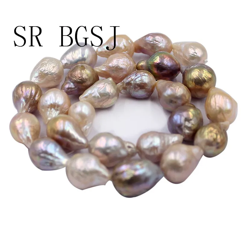 Free Shipping 10 12mm Elegant Reborn Edsion Natural Mixed Gold Color Tear Drop Pearl Wedding Jelwey DIY Beads Strand 15&quot|Бусины| |