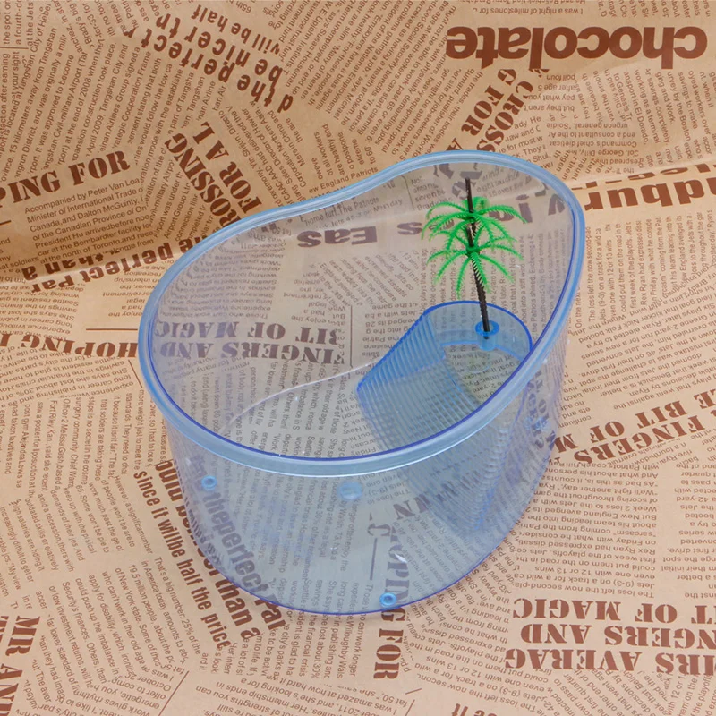 Vivarium черепаха обитающая озеро Террапин рептилии аквариум с платформой растений