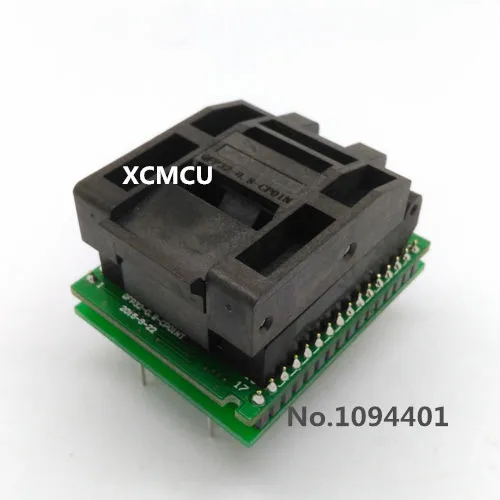 1pcs* QFP32 TQFP32 LQFP32 Clamshell Pitch 0.8mm Programming Test Socket IC51-0324-1498 | Электроника