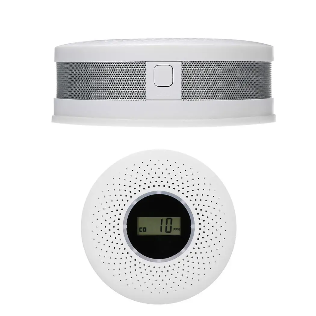 LCD Digital Display Carbon Monoxide Detector 0.1%db/m-9.9%db/m Smoke 10-95% RH 3W White 000-999 PPM Alarm | Безопасность и защита