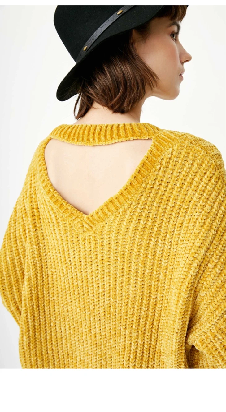 ONLY Women's See-through Loose Fit Batwing Sleeves Pullover knit Sweater |118313528