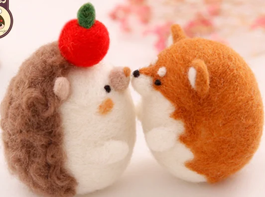 Шиба ину мультфильм животных Комплект Шерсть Кружево комплект шерстяной фетр