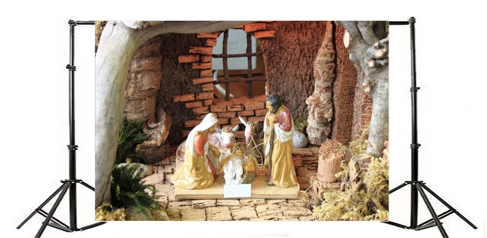 Laeacco Christian Baby Scene Statu фоны для фотосъемки виниловые индивидуальные фотофоны