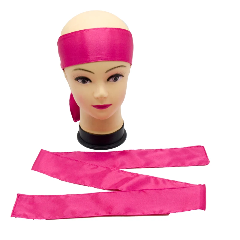 Бесцветный атласный шарф 10 шт. необработанные повязки на голову для наращивания