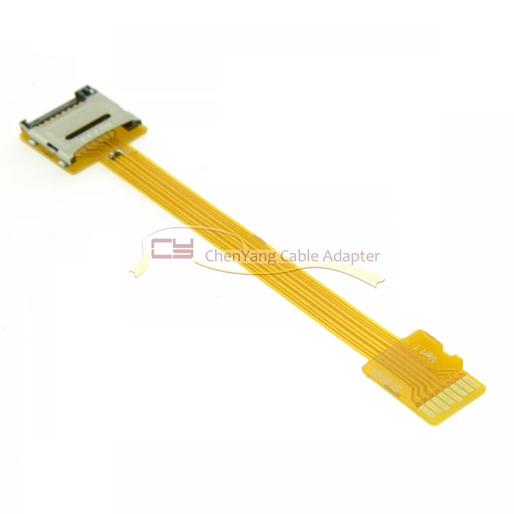 Chenyang-Cable CY Micro SD TF карта памяти Комплект мужчин и женщин расширение мягкий плоский FPC кабель удлинитель 10 см
