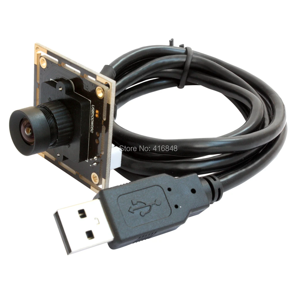 5MP 2592X1944 PCB Board Aptina MI5100 Color CMOS Sensor 100 degree no distortion lens USB Camera Module USB2.0 interface | Безопасность