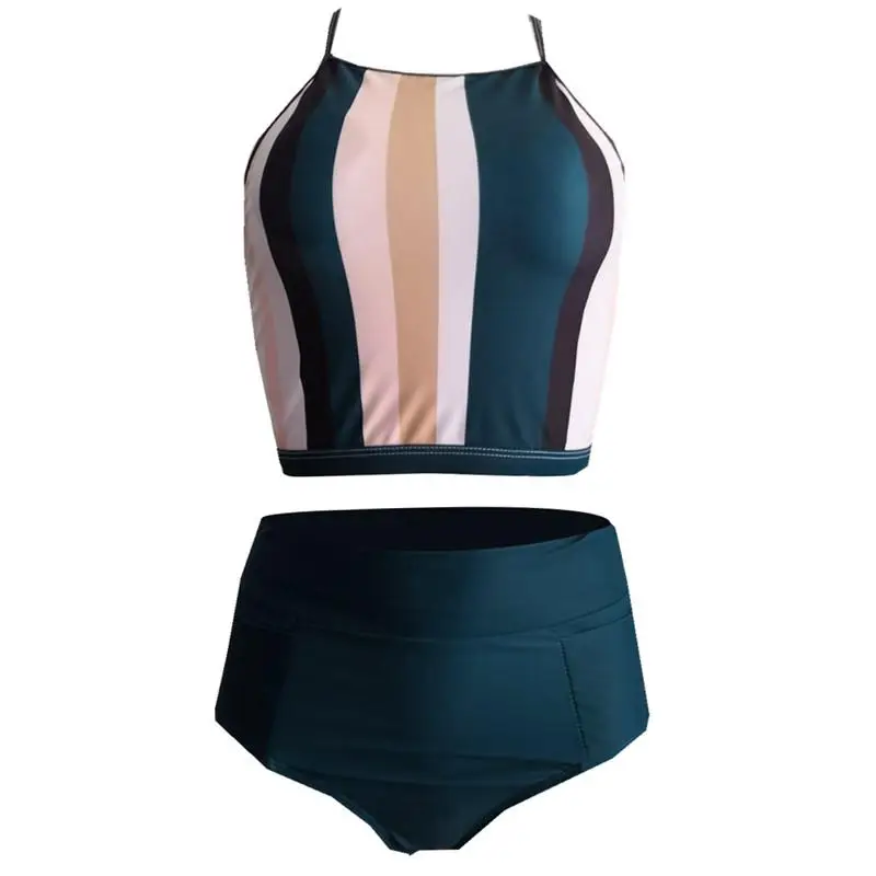 Женский винтажный купальник Misswim бикини с высокой талией и высоким горлом