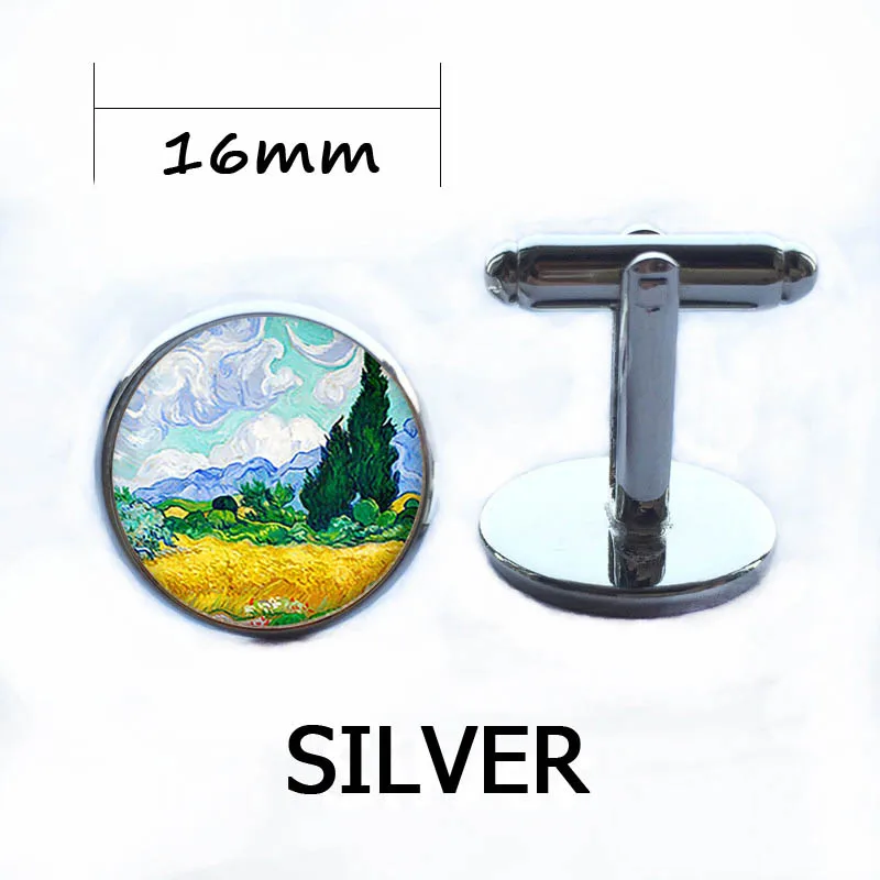 Винтаж Ван Гог пшеничное поле искусства стеклянный кабошон для кулона ожерелье