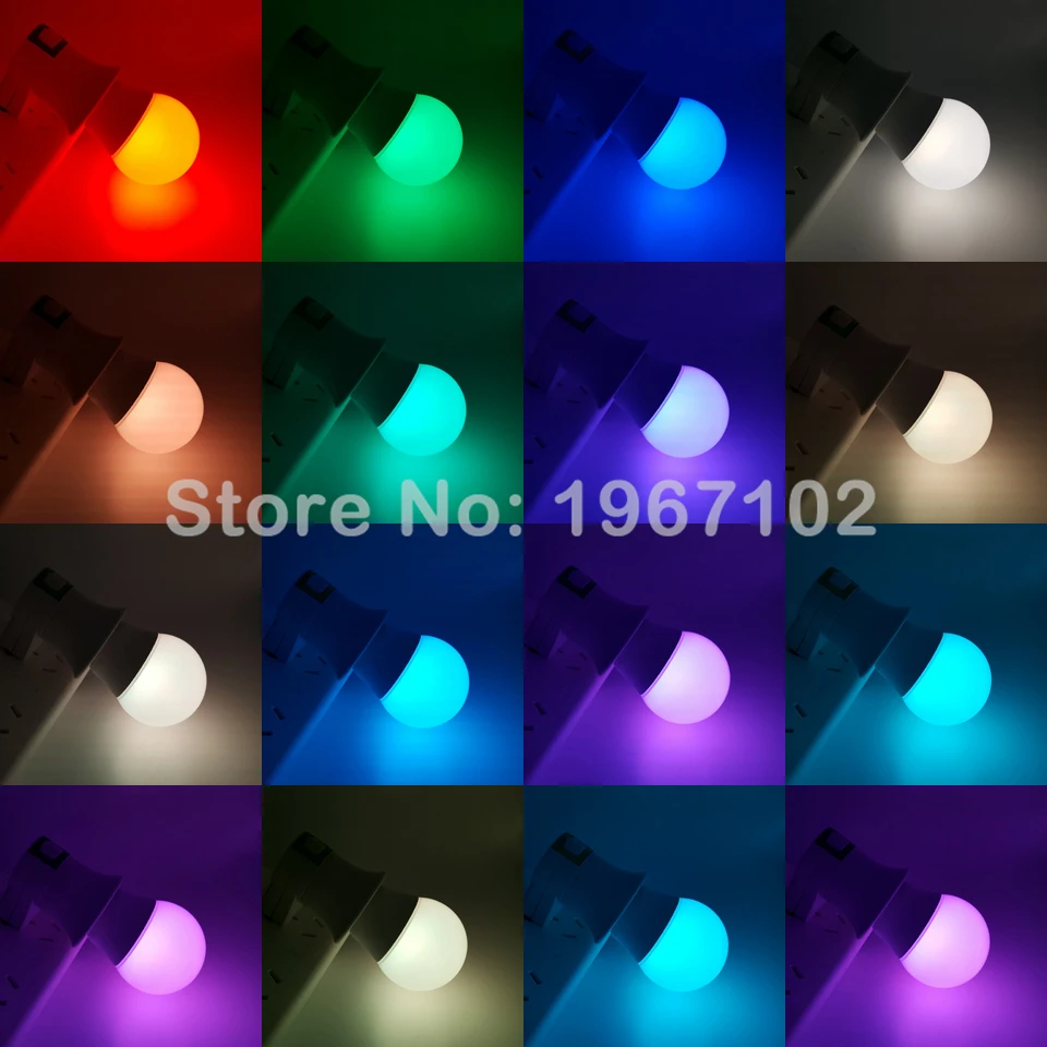 Новинка 1 шт. RGB Светодиодная лампа E27 5 Вт светодиодная 85 265 в SMD 5050 16 видов цветов