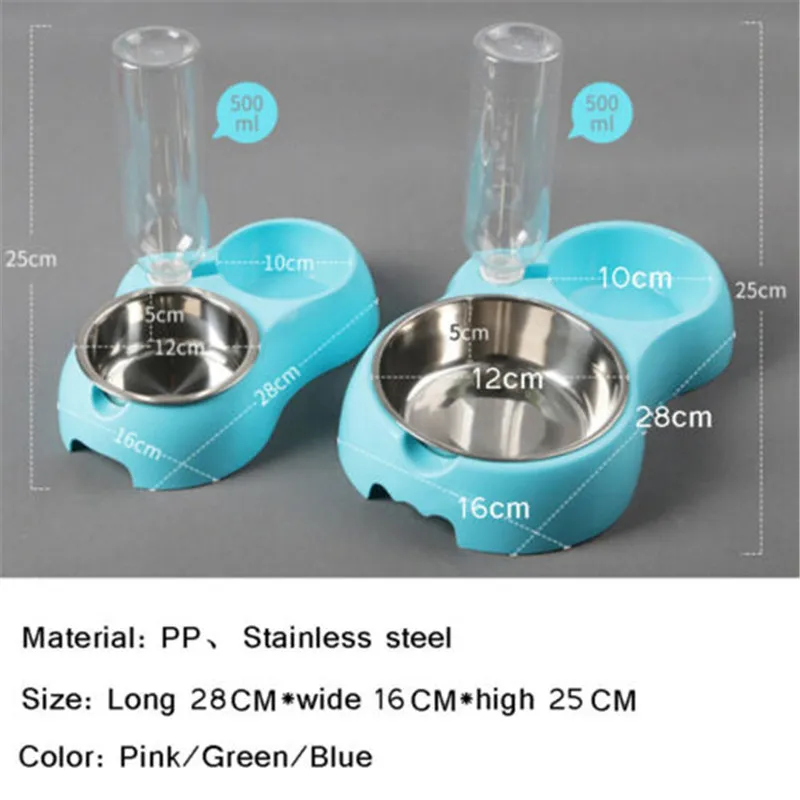 2 в 1 Автоматическая миска для еды кормушка домашних животных дозатор воды питья