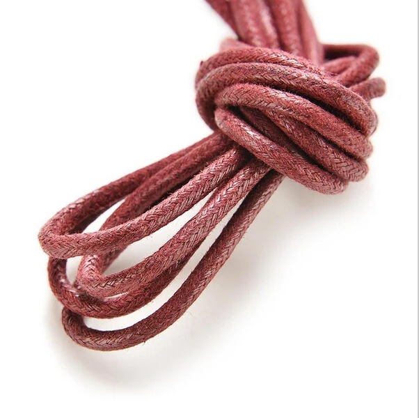 

8 Colors 1Pair Martin Boots Sport Shoes Cord Ropes Round Waxed Coloured Shoelaces For Leather Shoes Laces Strings