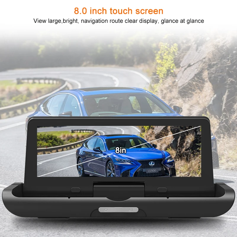 YANTU 4G Автомобильная камера GPS 8 &quotAndroid 5 1 Автомобильные видеорегистраторы WIFI 1080P
