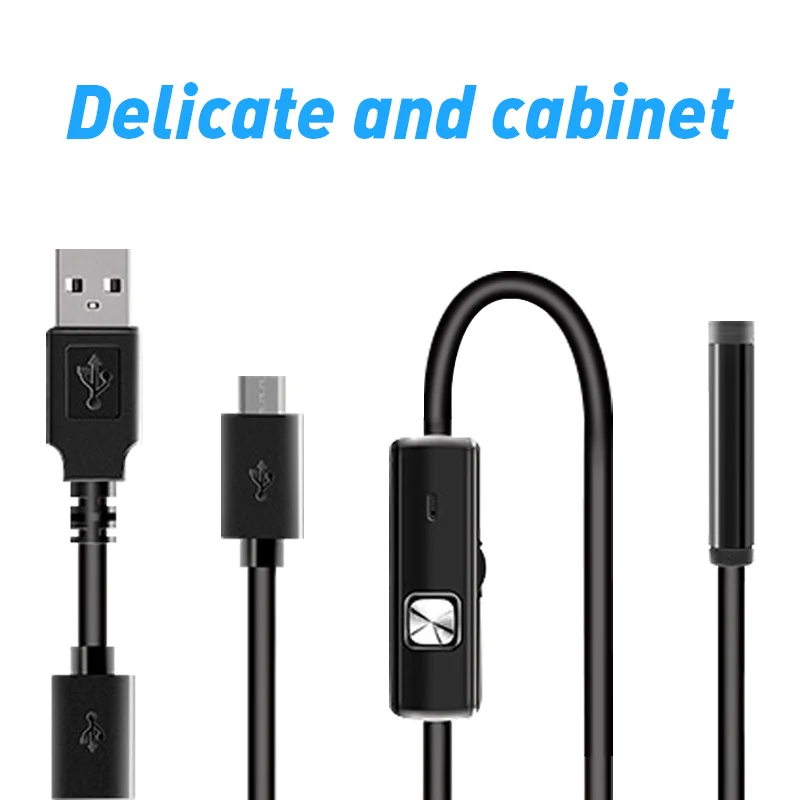 Overfly 7 мм линза эндоскопа камера Micro USB 1 водостойкий эндоскоп провода Змея трубы