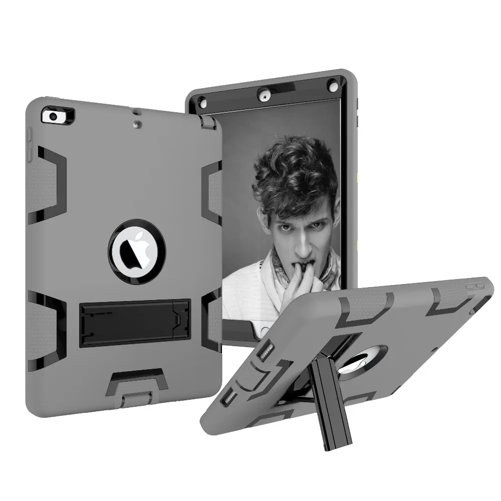 Для нового IPad 2017 9.7 A1822 A1823 противоударный Броня Гибридный защитник Kickstand чехол |