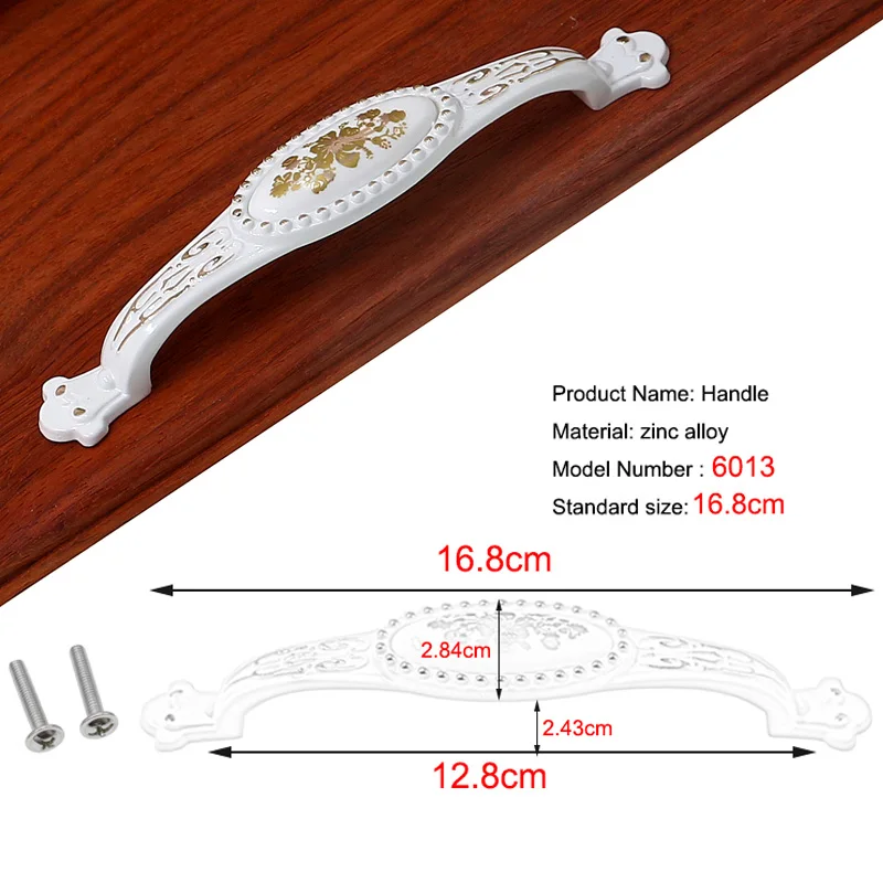 RUNBAZEF цинковый сплав Европейская белая ручка для гардероба Fuji садовая