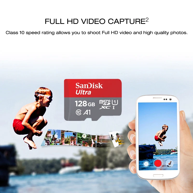 Оригинальный Sandisk микро SD карты 16 ГБ 32 64 200 картао де memoria карт Micro 128 Class 10 до 90 МБ/с.