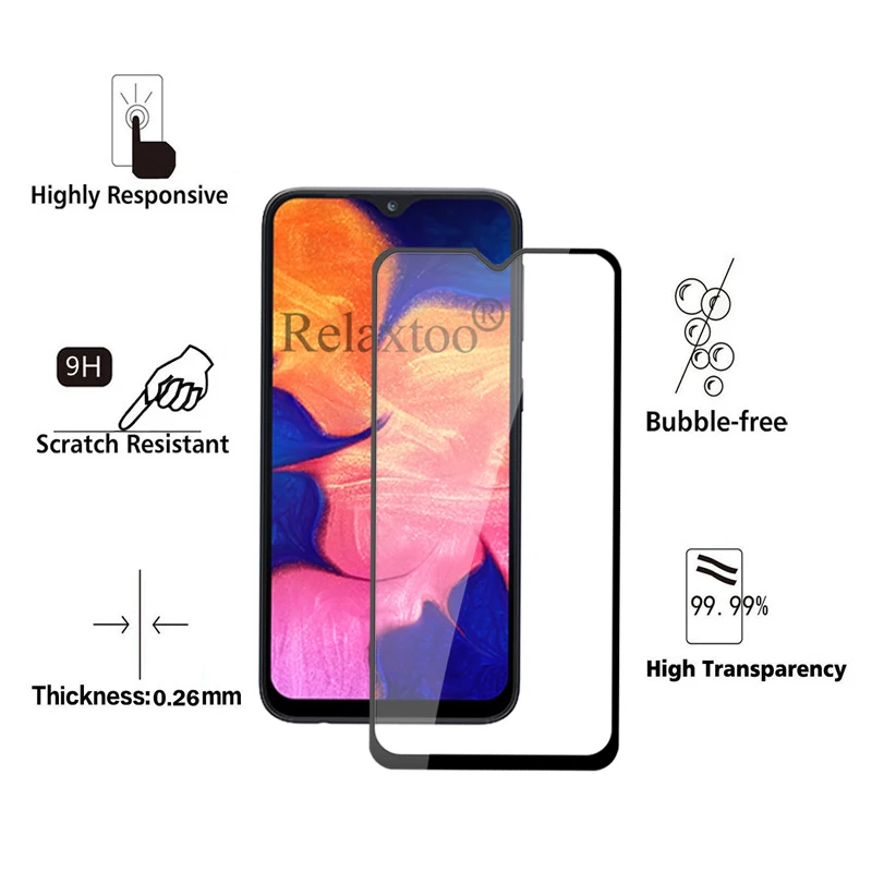 2pcs tempered glass For samsung galaxy a10 protective glass on the sumsung samsun a 10 10a a105 a105F sm-105F screen protector