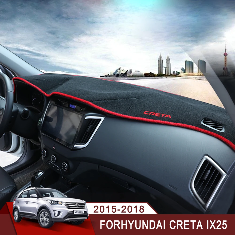 Для Hyundai Creta Ix25 2015 2016 2017 2018 крышка приборной панели Dashmat коврик солнцезащитный
