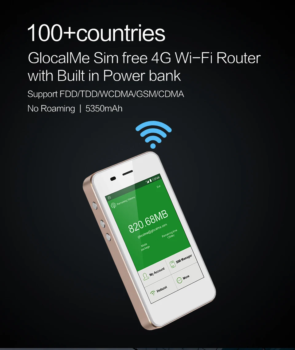 GlocalMe G3 4G LTE разблокированная Мобильная wifi точка доступа по всему миру Высокая скорость без SIM без роуминга плата Карманный Wi-Fi гик произведен