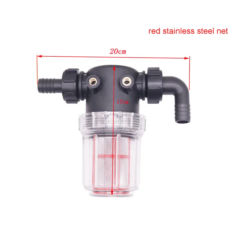 1 pcs red 1 шт. питьевой фильтр для фермы подходит для фильтрации воды из нержавеющей стали нетканый материал опционально для орошения сада - Цвет: 1 pcs red