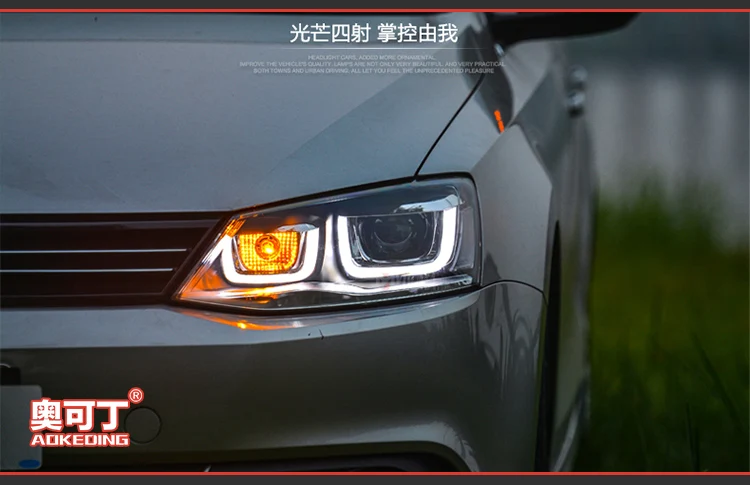 AKD автомобильный Стайлинг Головной фонарь для VW Jetta фары 2011- Jetta Mk6 СВЕТОДИОДНЫЙ Фонарь Ангел глаз Drl Hid биксенон авто аксессуары